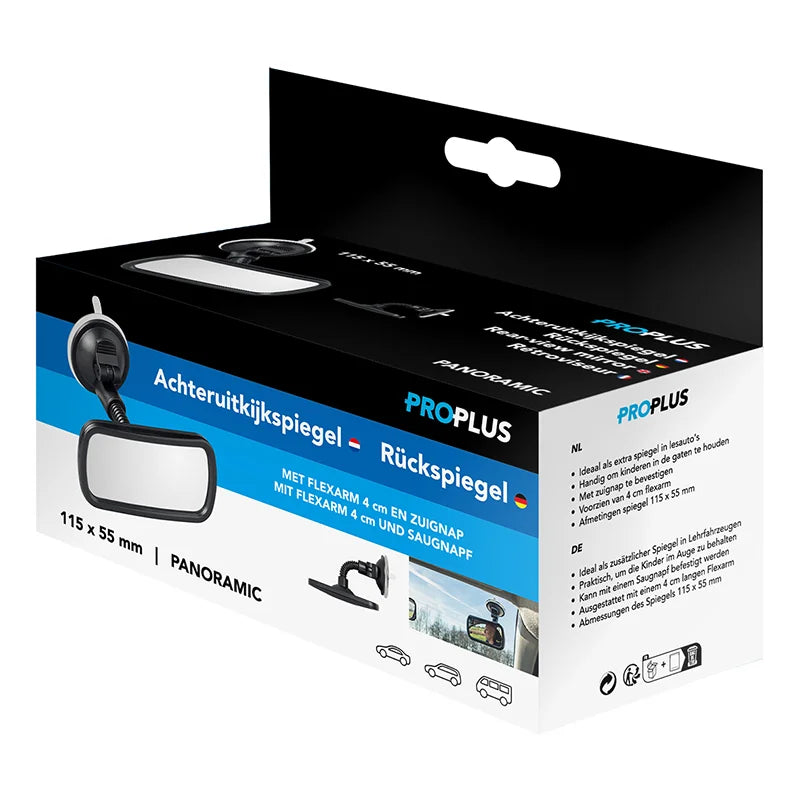 Baksýnisspegill 155x 55 mm á stuttum armi