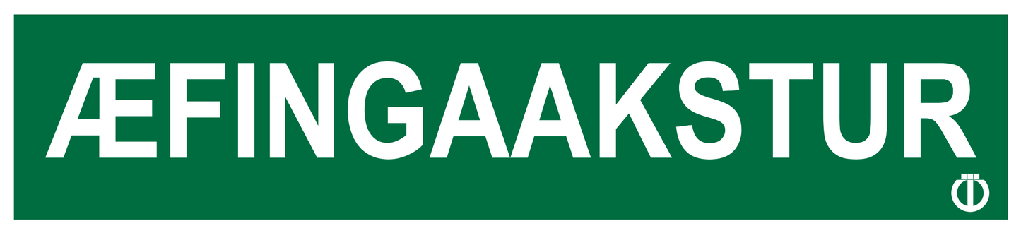 Æfingaakstur segull