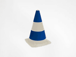Keila - 50cm -  Hvít og blá